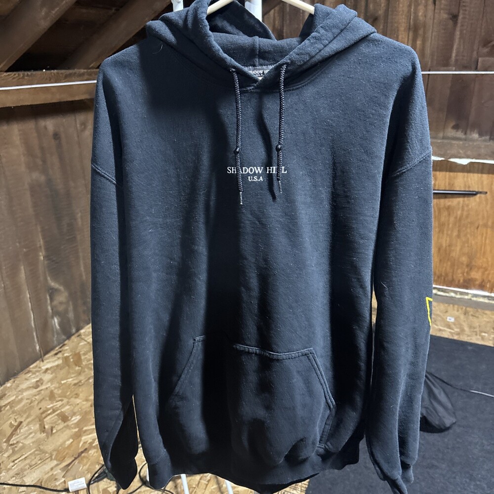 Shadow Hill Black Pull Over Hoodie Size MEDIUM